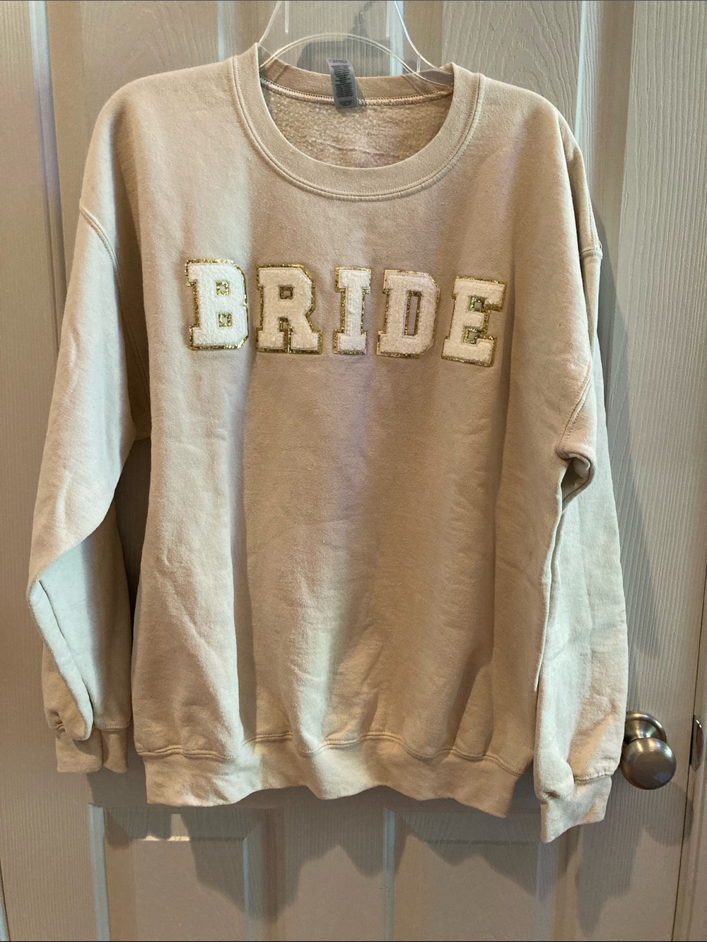 Bride Embroidered Cream Sweatshirt - Women's Cozy Pullover